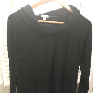 gap cowl neck thermal fabric shirt